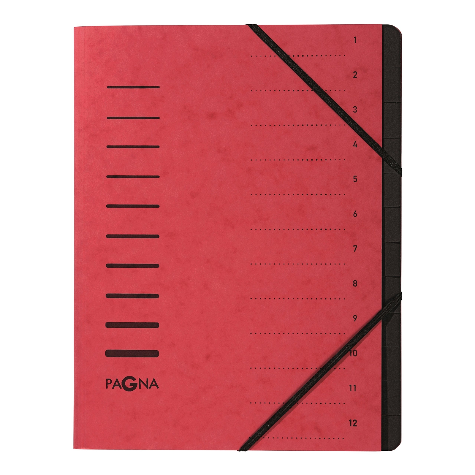 Pagna Organising File 12 Sheet Particle Board red 12 pieces