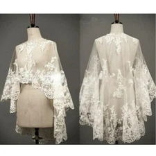 Wedding Cape Lace Hoop Bridal Jacket Elegant Shawl Bridal Wrap 