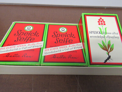 Vintage Walter Rau: Speick Soap Set 3 * 100 (1950 to 1970) Grams New Original Box