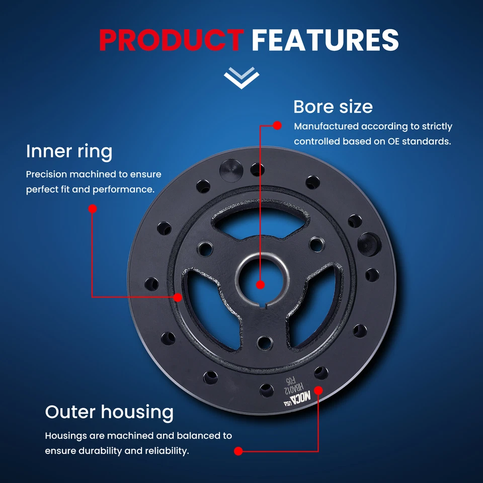 Correa serpentina equilibradora armónica para Chevrolet y GMC K1500 K2500 C1500 C2500 V8 Foto 3 de 4