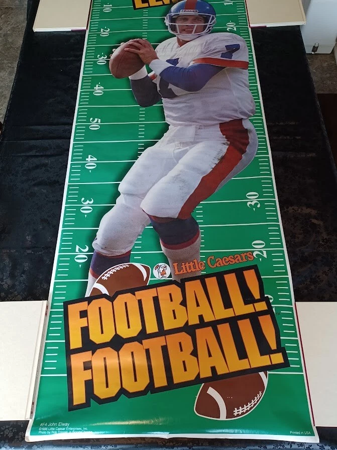 Póster de John Elway - GIGANTE NFL Denver Broncos Little Caesar's - RARO De colección Foto 2 de 4