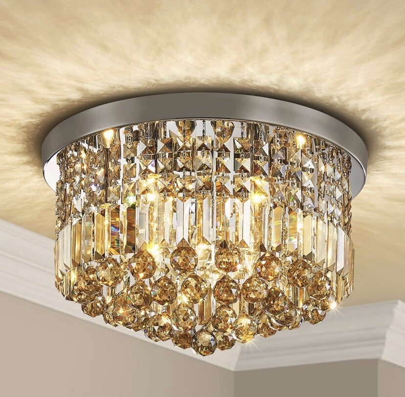 Saint Mossi Light Modern K9 Crystal Raindrop Chandelier