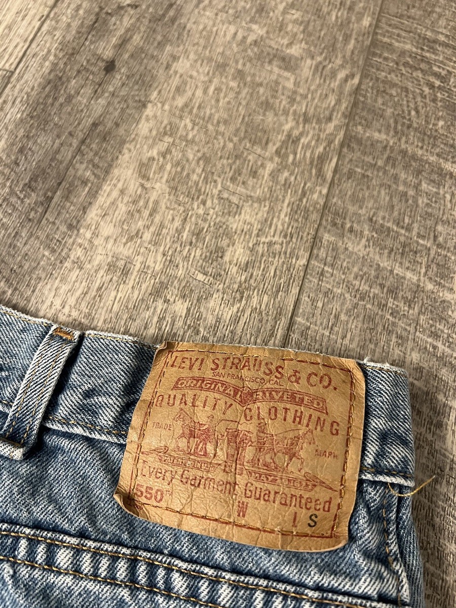 Levi's 550XX デニムパンツ34×32 made in USA 90s Vintage 1990s Levis 550 Relaxed Fit Tapered Leg Light Wash