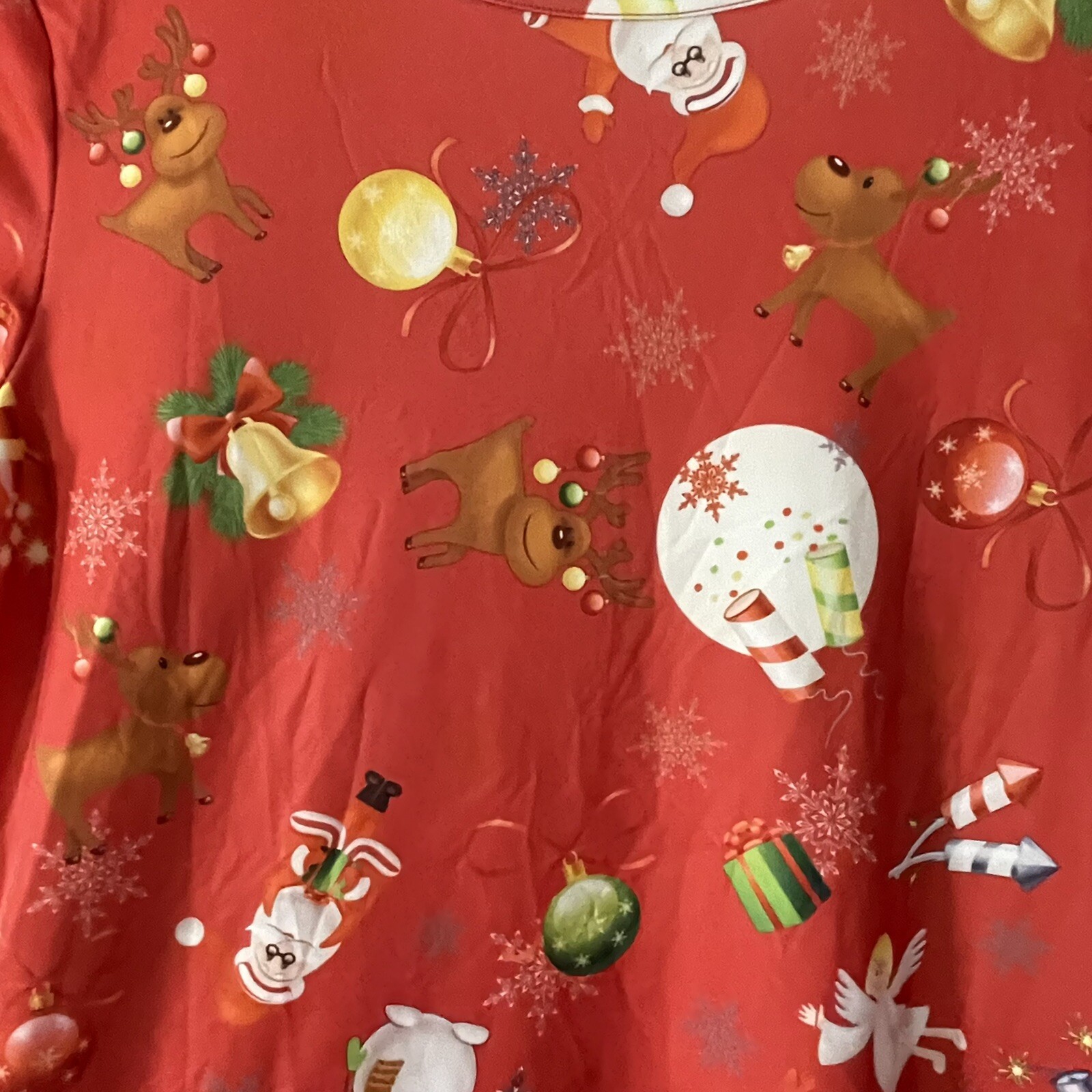 Ouges Women's Christmas Red Reindeer Dress Size M - image 2