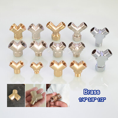 Messing Fittings Y-Stück Gewindefittings IG AG Rohrfittings - 1/4'' 3/8'' 1/2''