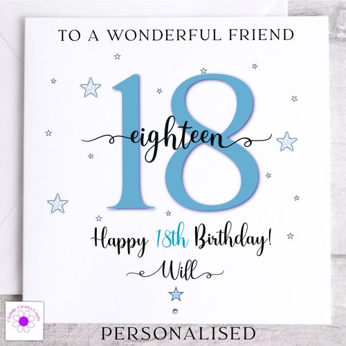 Personalised 18th Birthday Card Son Brother Nephew Dad Grandson Godson Friend - Picture 16 of 17