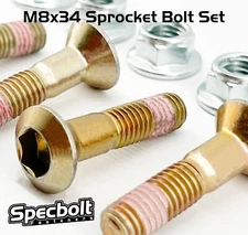 SPROCKET BOLTS M8x34 YAMAHA YZ IT VINTAGE 80 125 175 200 250 465 490 TT 350 600