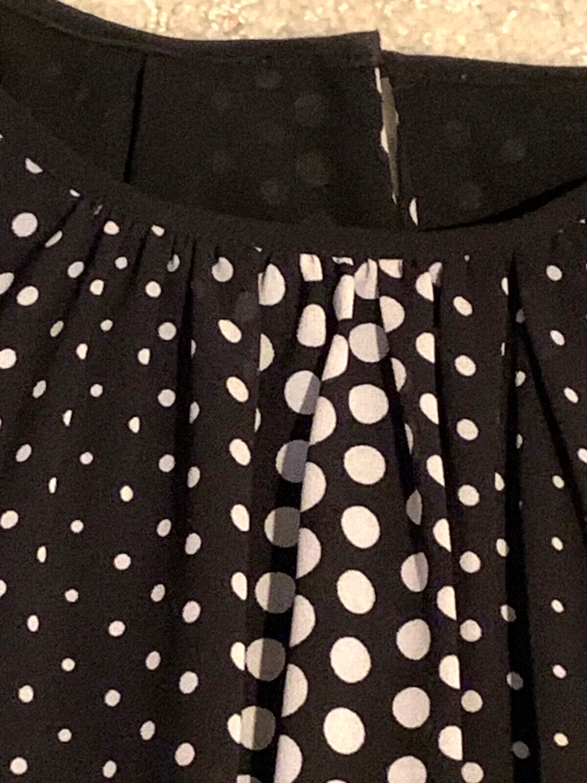 Abito Michael Kors manica lunga nero bianco a pois maniche semi trasparenti taglia S