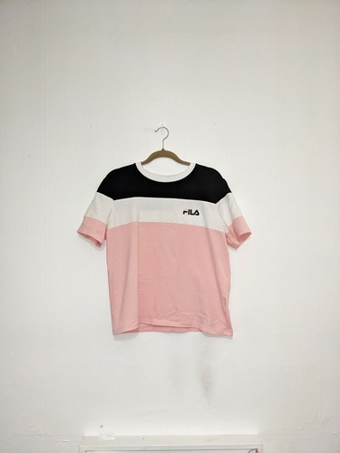 Fila Pink \u0026 White T-Shirt Large | eBay