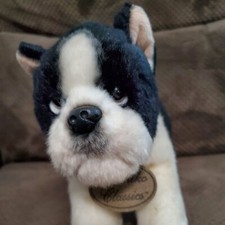 Russ Yomiko Classics Boston Terrier Small Black Puppy Dog Plush Stuffed Toy 10"