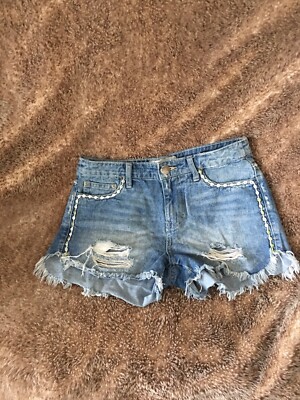 free people white jean shorts