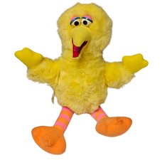 Vintage Playskool 13" Big Bird Plush 1986 Sesame Street Stuffed Animal READ
