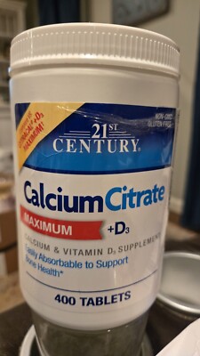 21st Century Calcium Citrate Plus D3 Maximum Vitamin Tablets - 400 Count