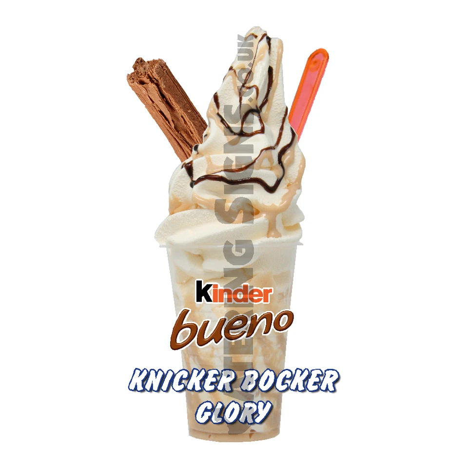 Kinder Bueno KBG Knickerbocker Glory Whippy Ice Cream Sticker - 16cm die cut