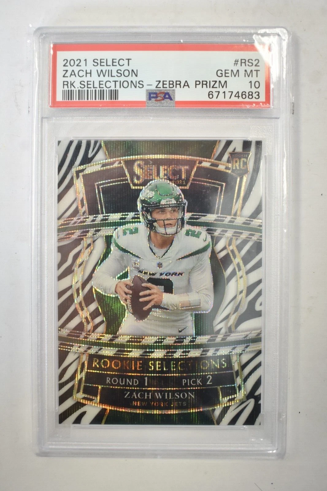 Zach Wilson Panini Select Rookie Selections #RS2 Zebra Prizm