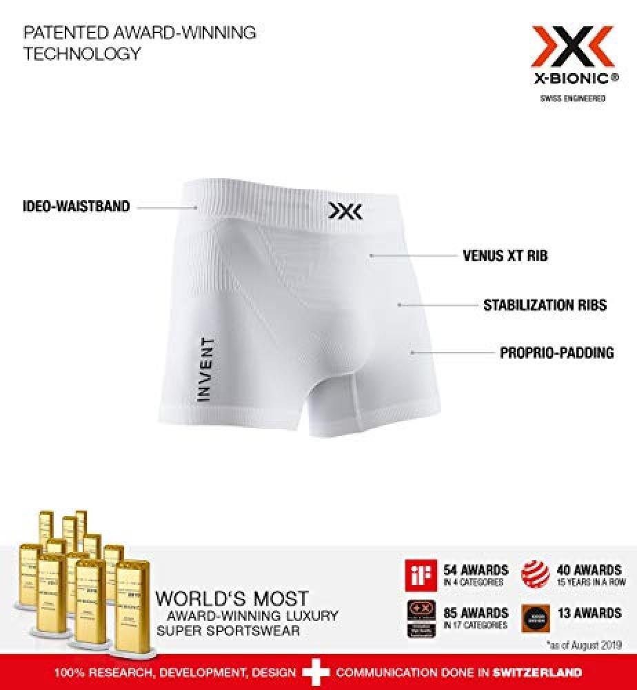 (TG. XL) X-Bionic Invent Light Boxer Shorts Men, Uomo, Arctic White/Opal Black,