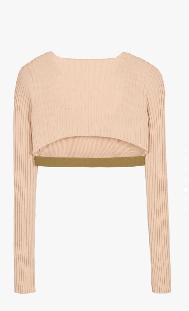 Zara SRPLS Limited Edition crop top, NWT, M, Champagne image 6