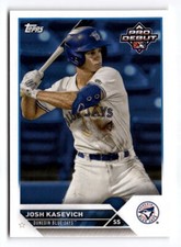 2023 Topps Pro Debut Josh Kasevich PD-154 Dunedin Blue Jays