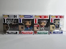 Mike Tyson, Chavez, +2 Autos Signed Complete Boxing Funko RARE Set 1-4 PSA