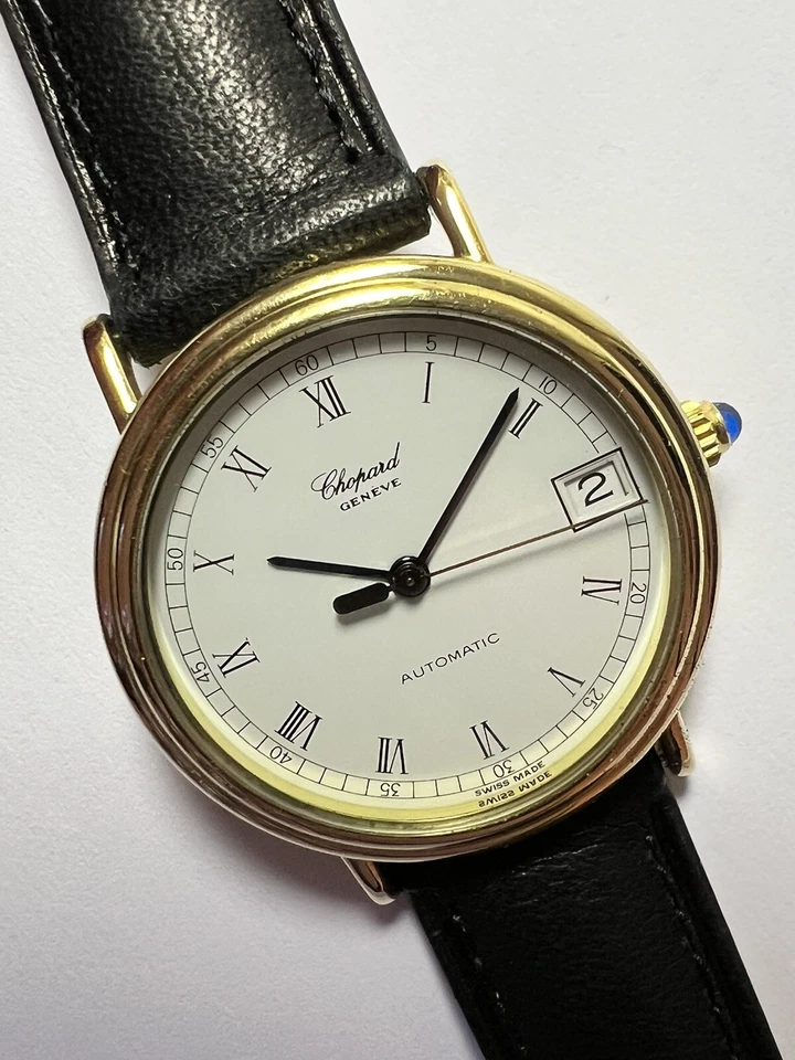 Chopard Uhr LUC 18 K Gold Automatic flach guter Zustand Box Vintage Ref 1115 - Bild 3 von 4