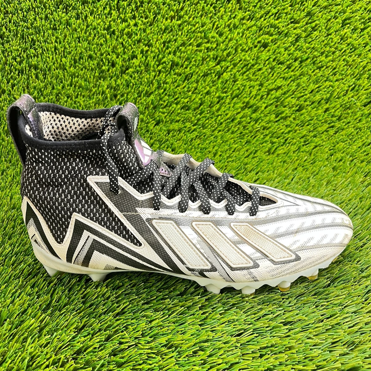Adidas Freak Ultra 22 White Gold Metallic Football Cleats GX7979 Men  9.5M Adidas Adizero Football Cleats White Gold | Mercari main image 4