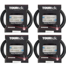 4-Pack Tourtek TI15 1/4" Instrument Cables, 15ft, Straight-Straight Connectors