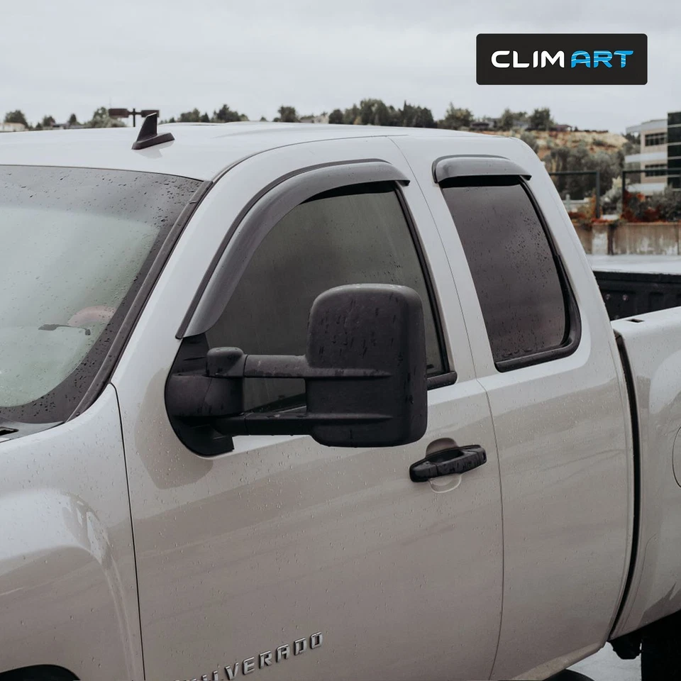 Rain Guards Vent Visors Shade for 07-14 Chevy Silverado 2500/3500 Extended Cab - Image 3 of 4