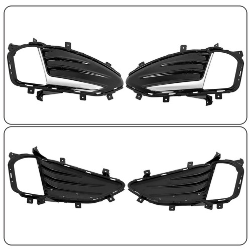 Front Fog Light Lamp Cover Chrome Trim Bezel Right&Left For 2019-2022 Ford Edge - Picture 8 of 8