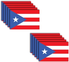 10x Puerto Rico Flag Decal 3M Sticker Car Vehicle Truck Window Auto Glass Laptop