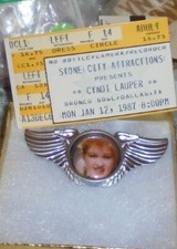 Cyndi Lauper Concert Badge Jacket Pin Song I We You Girls Time She All True Song