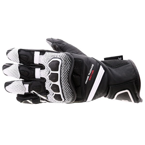 Frank Thomas Raptor Kang Motorcycle Gloves Black White