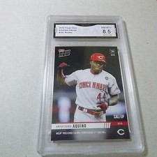 ARISTIDES AQUINO REDS  2019 TOPPS NOW ROOKIE RC # 761 GRADED 8.5 L@@@K