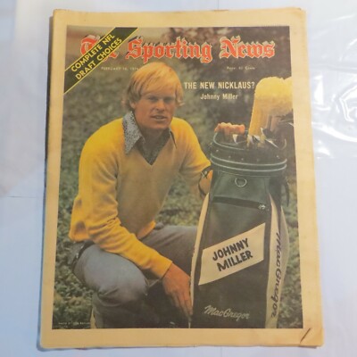 Feb. 16, 1974 ''The Sporting News'' Johnny Miller '' The New Nicklaus'' SN