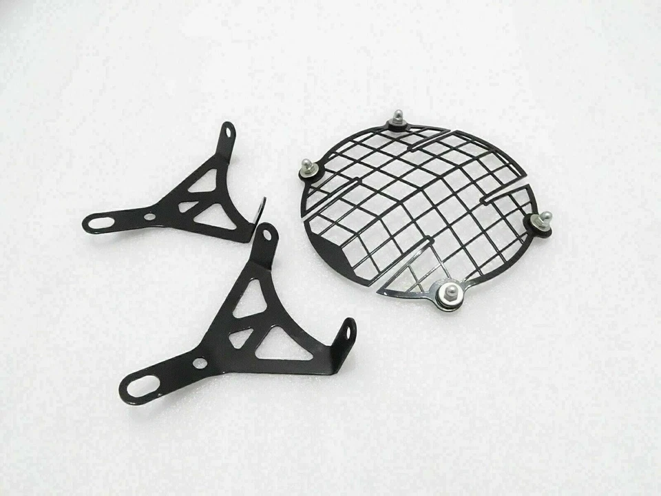 Ajuste para Royal Enfield Interceptor 650 - "Rejilla de faros de acero inoxidable" Foto 3 de 4