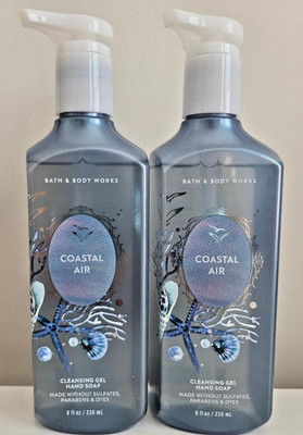 NEW Two (2) Bath & Body Works Coastal Air Cleansing Gel Hand Soaps-Free Shipping