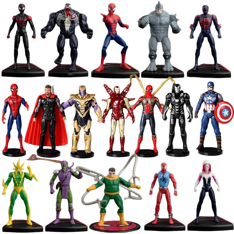 Avengers Action Figures Set Iron Man Spider-Man Thor Captain America UK
