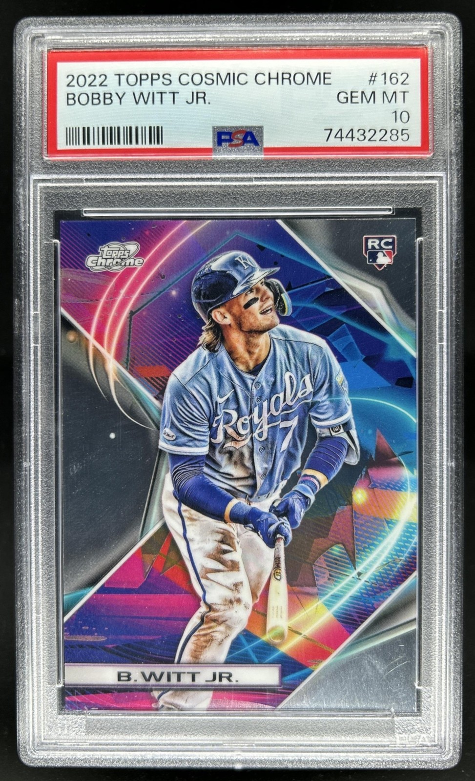 2022 Topps Cosmic Chrome Bobby Witt Jr. RC Rookie #162 Royals PSA 10 GEM MINT