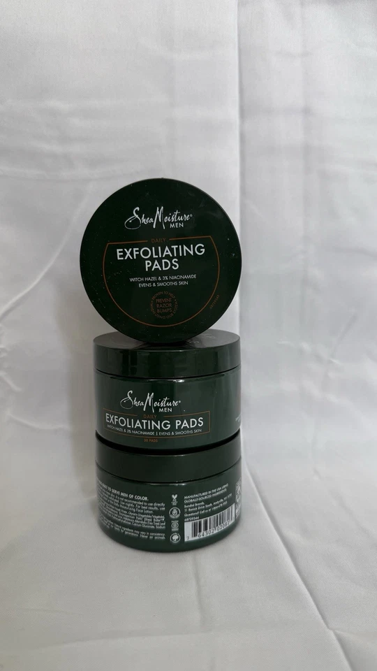 Almohadillas exfoliantes diarias Shea Moisture para hombres, hamamelis con 3 % de niacinamida, 30 almohadillas Foto 4 de 4
