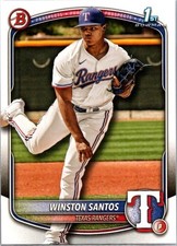 WINSTON SANTOS 2025 Bowman Prospects Baseball Paper RC #BP-121 RANGERS