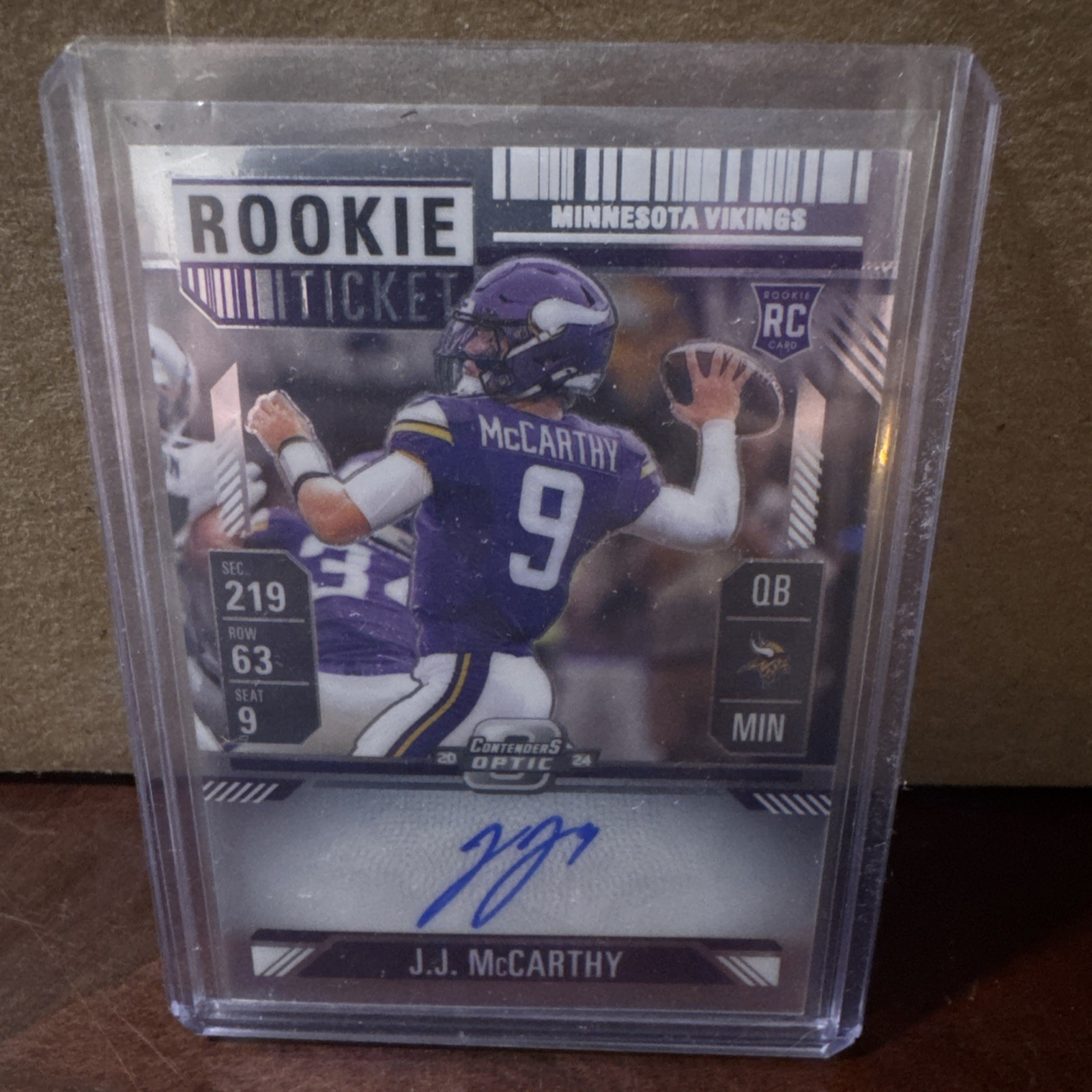 2024 Contenders Optic  Rookie Ticket RPS Autographs Variation J.J. McCarthy #101