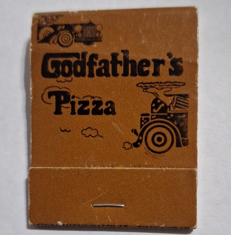 Godfather's Pizza Collectible Matchbook "An Offer You Can't Refuse"