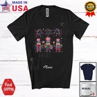 Custom Name USA 250th Anniversary Three Parrot; 4th Of July Patriotic T-Shirt