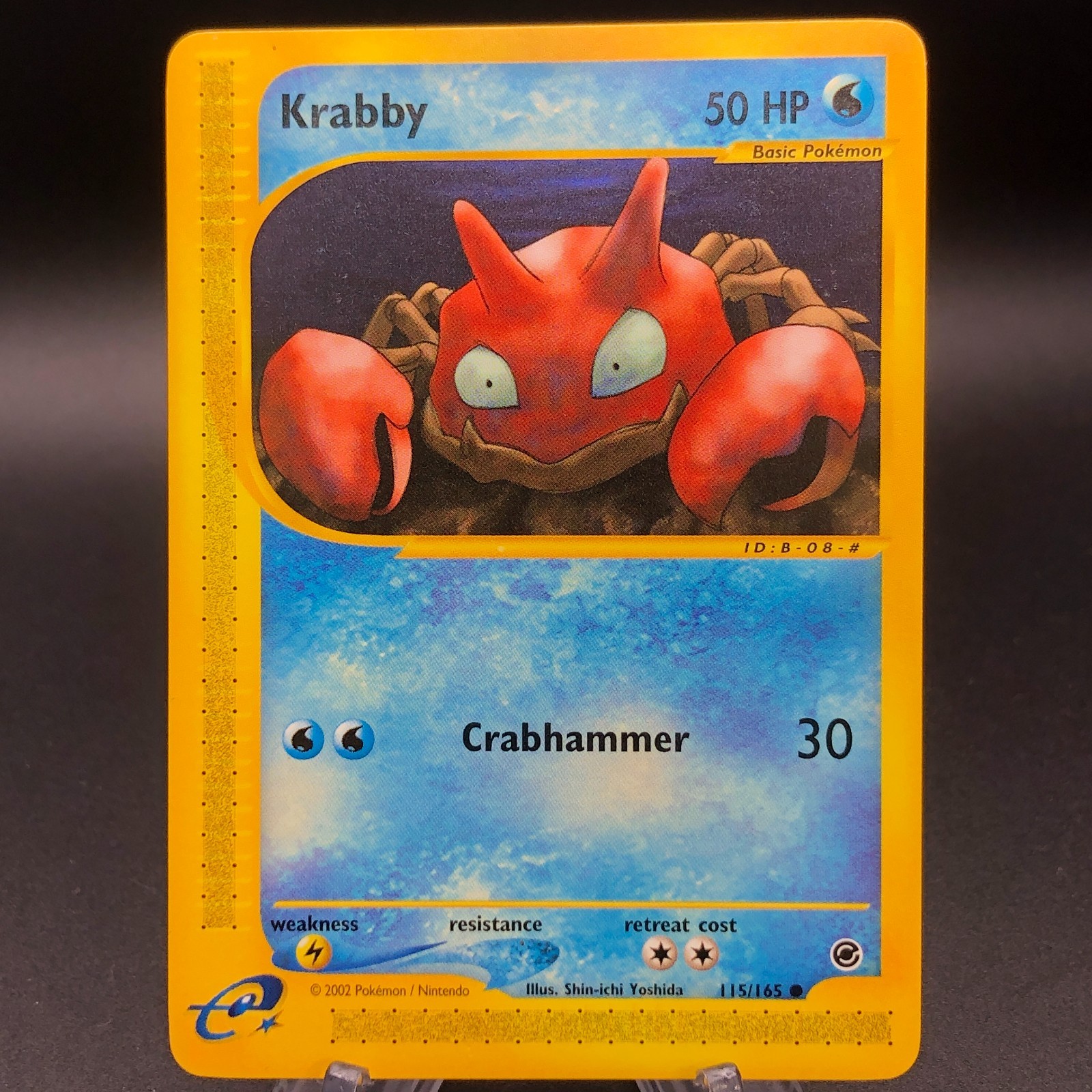Pokemon Krabby 115/165 - 2002 Expedition Base Set - NM Non-Holo WotC E-Reader