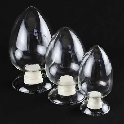 125ml 250ml 500ml Transparent Specimen Bottles w/ Stopper Display Container