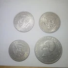 (3) 1964 Kennedy Silver Half Dollar 90% Silver Uncertified circulated + 1976 $1