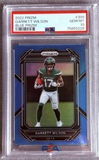 2022 Prizm Garrett Wilson RC Retail Blue Prizm SSP PSA 10 POP 2 Jets Rookie