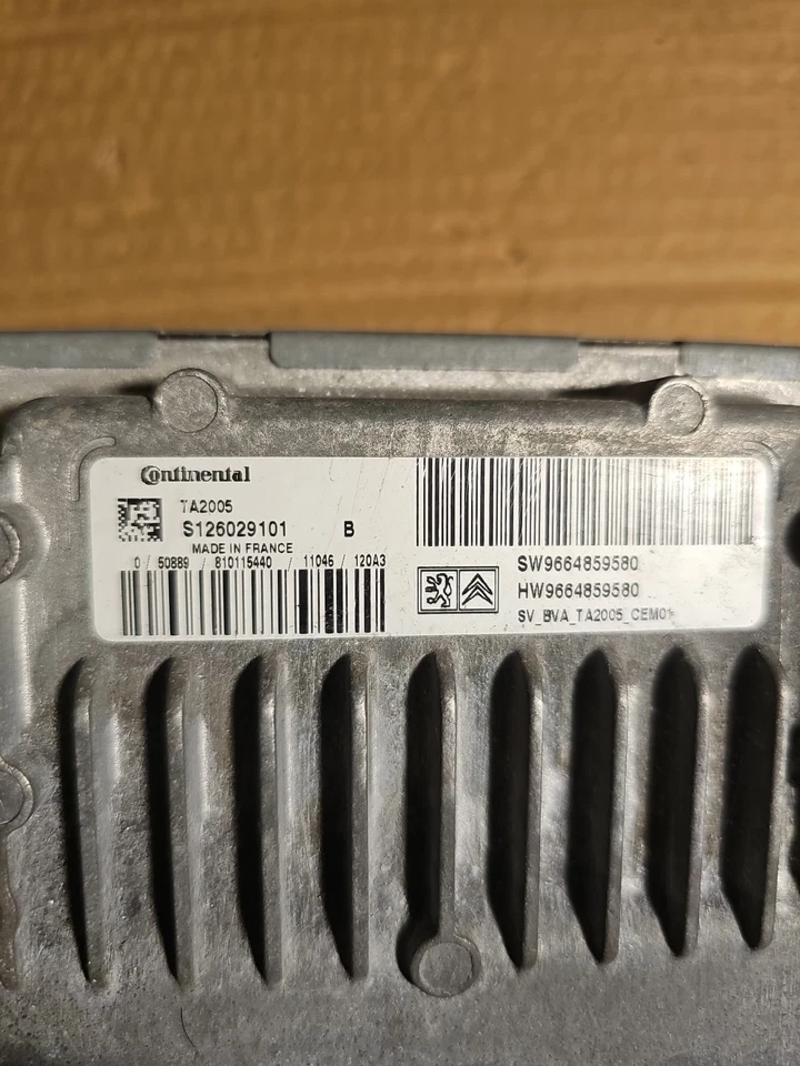 2011 PEUGEOT 308 SW ENGINE ECU 9664859580-S126029101 IN WORKING ORDER  - Image 2 of 4