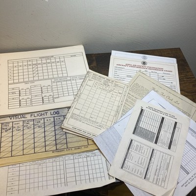 Vtg Pilot Paperwork Flight Logs Checklist Visual Navigation Quick Reference AOPA
