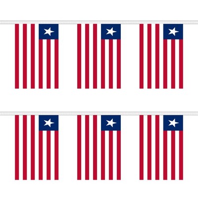 Flagtex Liberia rechteckige Wimpelkette