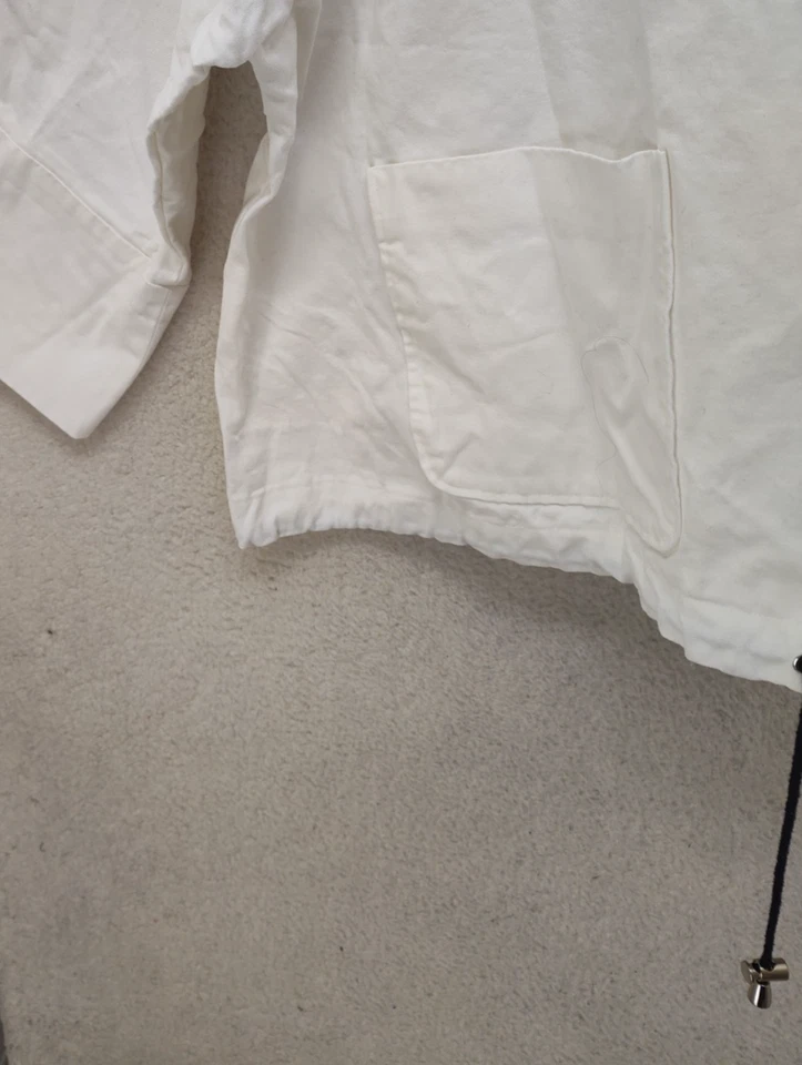 Женская куртка Marla Wynne 2X мягкая белая 100% хлопок застежка спереди обычный крой - Изображение 4 из 4